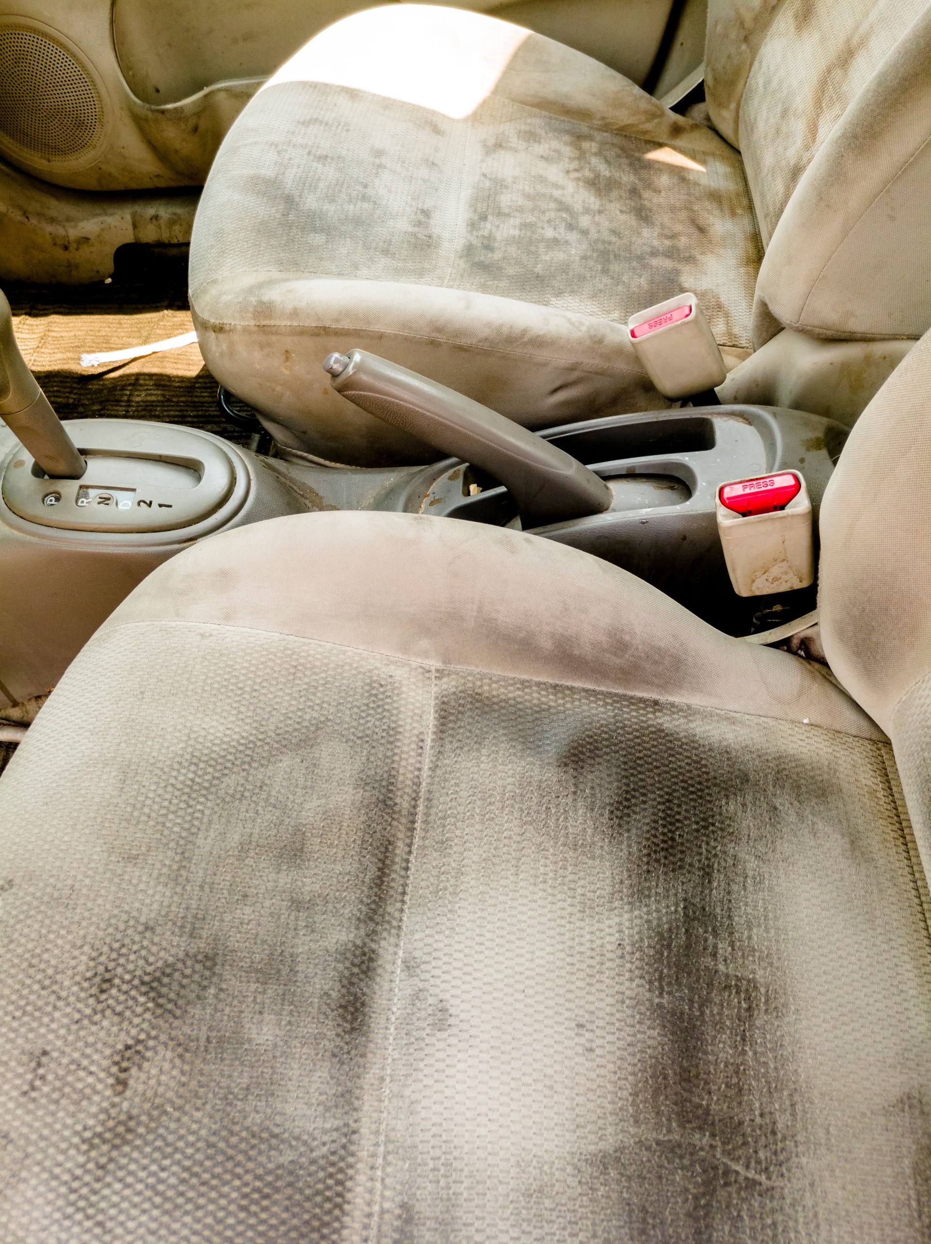 car seats stains or dirty interior